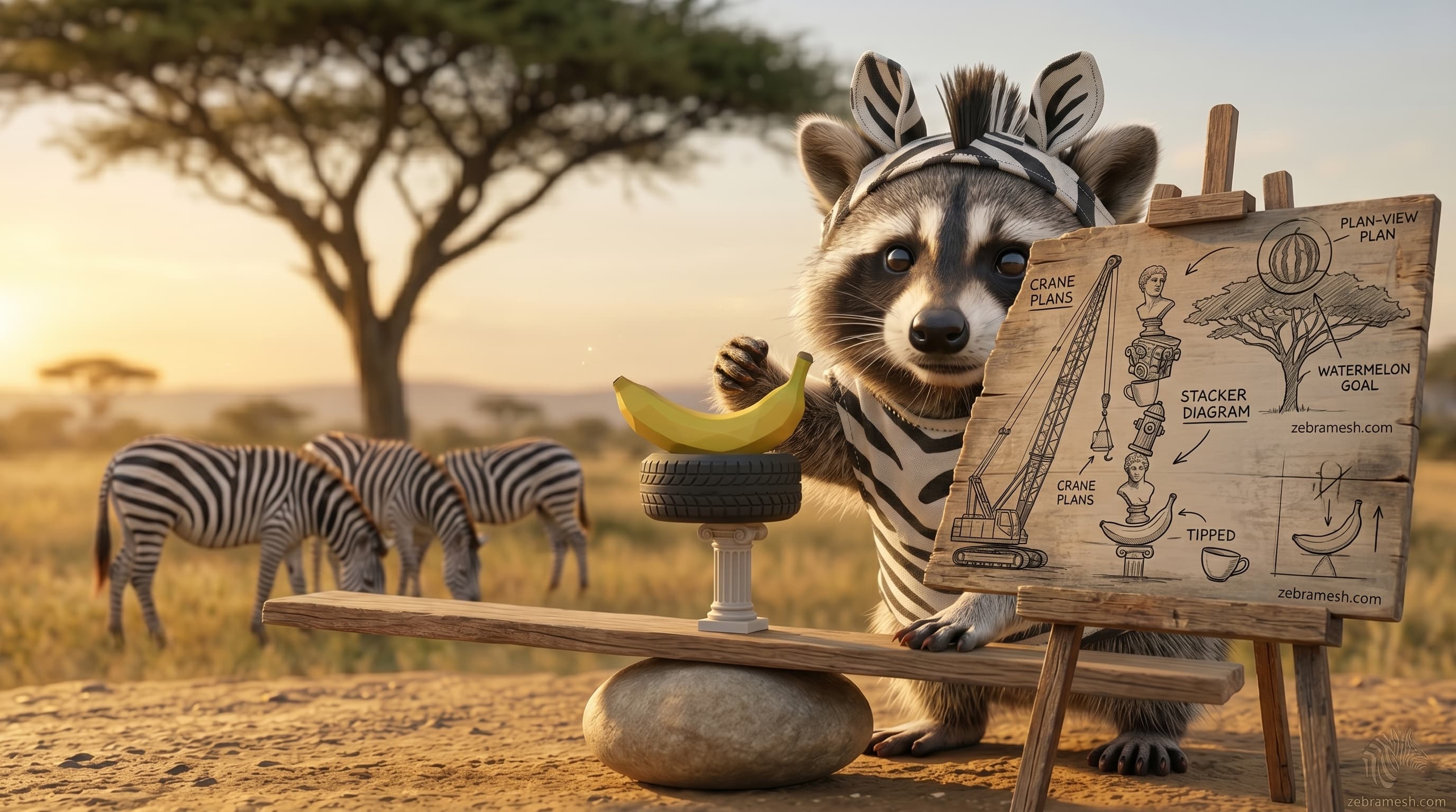 Jeff the raccoon looking heroic